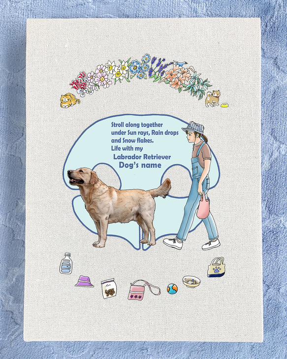 アートパネル ラブラドールレトリバー 33cmx24cm オリジナル 犬