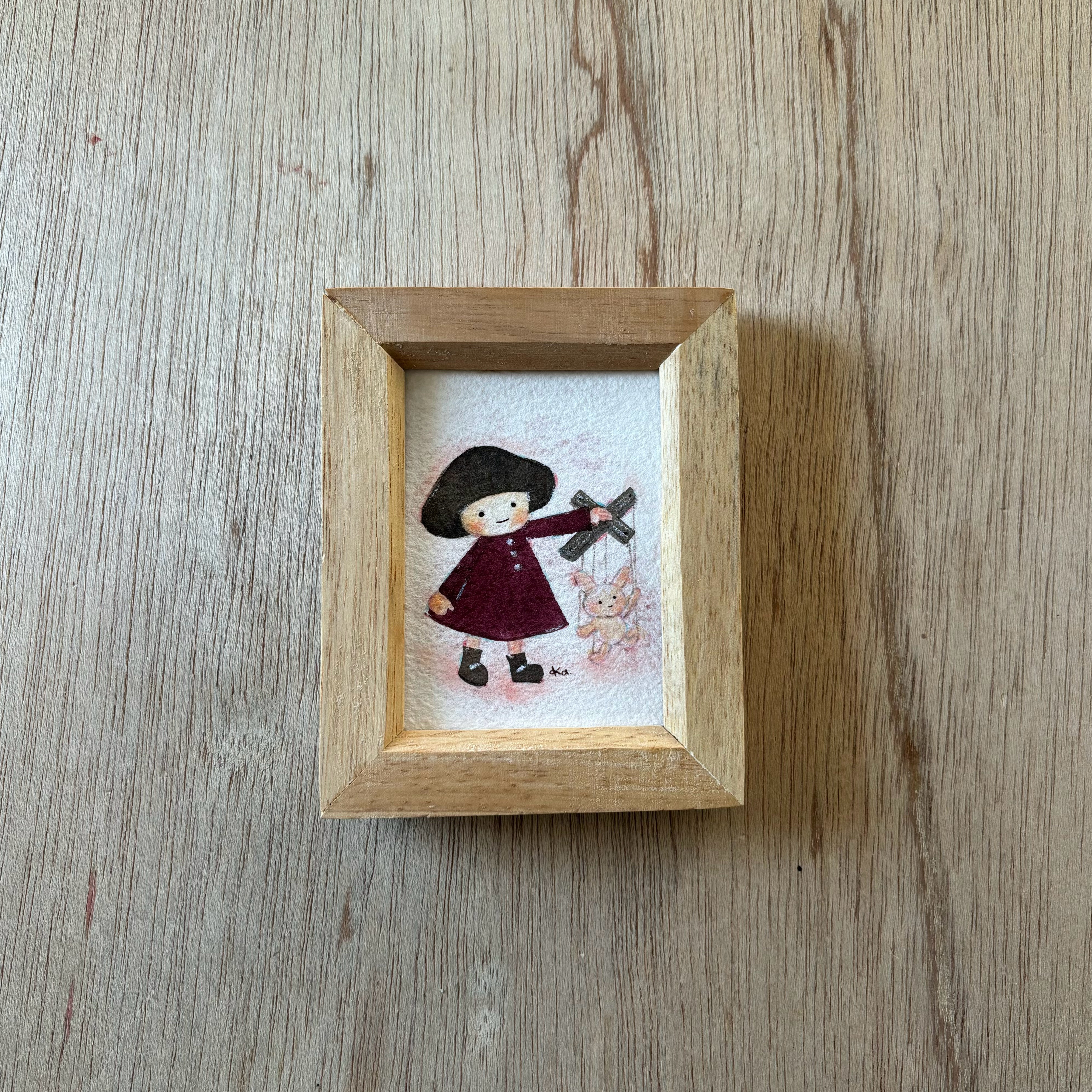 「うさちゃん」ミニ額　原画