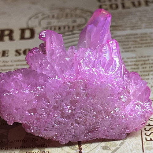 チャネリング✨パープルオーラ水晶クリスタルクラスター原石