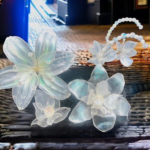 カサブランカ の 髪飾り ⭐︎ ウェディング 成人式 卒業式  