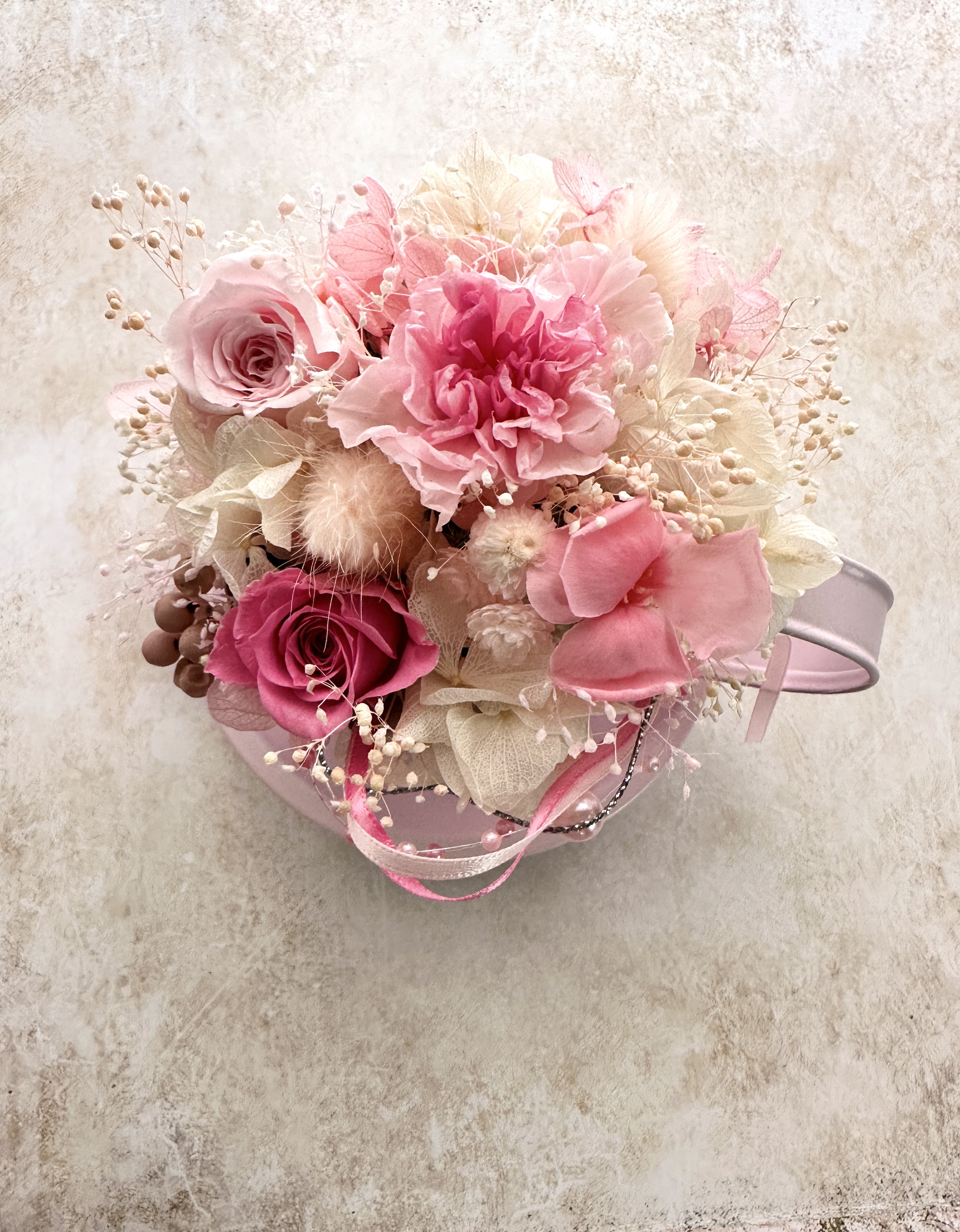 プリザーブドフラワー 花材 カーネーション◦ミルフィーユ　２４個 プリザーブドフラワー 花材 カーネーション◦ミルフィーユ 24個