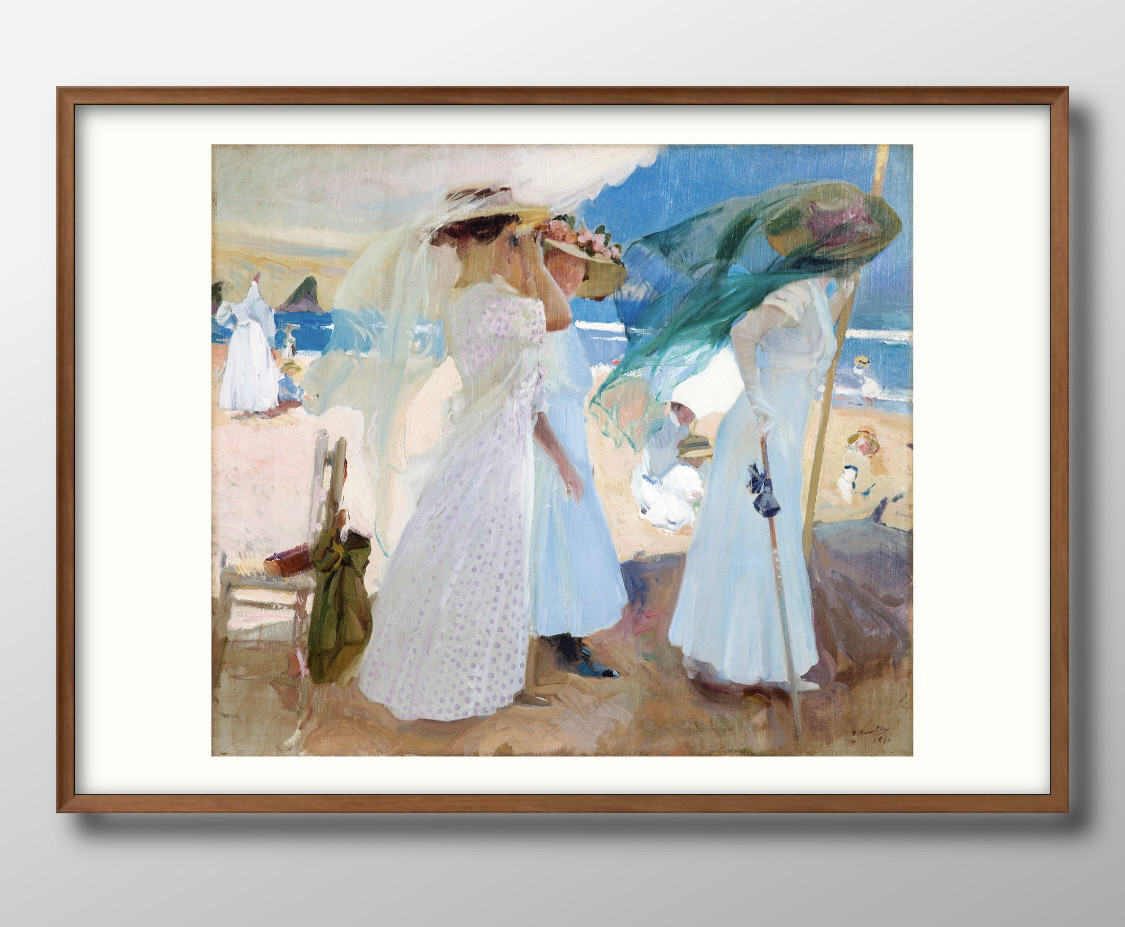 ホアキン ソローリャ、【突風】、新品高級額 額装付、年代物・希少画集画