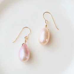 14kgf＊淡水パールAAA- 一粒ピアス/イヤリング＊k10 k18＊お出かけ