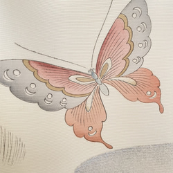 着物リメイクバッグ　蝶々の絽　トートバッグ　サブバッグ　 9枚目の画像