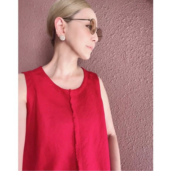 RATA❤️選擇你的長度❣️飄逸美麗❤️腰部修長的長裙❤️橄欖棕色❤️厚實的亞麻混紡❤️ 第10張的照片