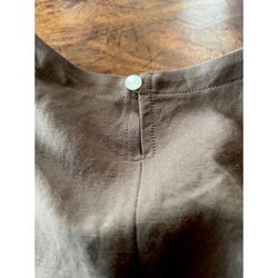 RATA❤️選擇你的長度❣️飄逸美麗❤️腰部修長的長裙❤️橄欖棕色❤️厚實的亞麻混紡❤️ 第7張的照片