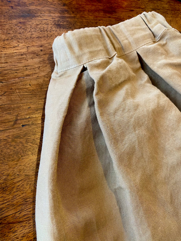 RATA❤️選擇你的長度❣️飄逸美麗❤️腰部修長的長裙❤️橄欖棕色❤️厚實的亞麻混紡❤️ 第8張的照片