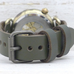 "倭ノ刻手巻二" 旧漢数字(大字)インデックス 手巻きBrass38mm 手作り腕時計 [BHW149] 8枚目の画像