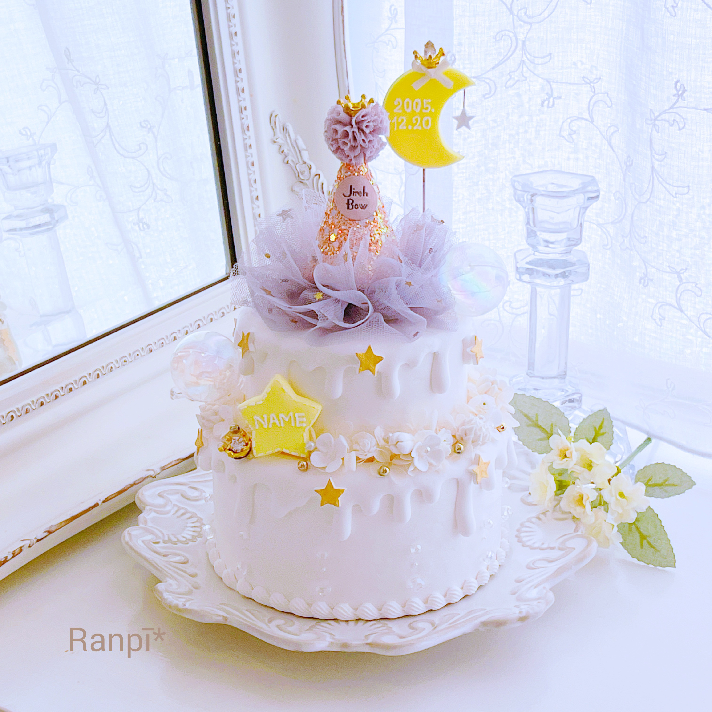 クレイケーキ*クレイクリームケーキ*クラウン「月」