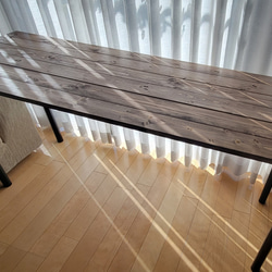 【オーダーメイド】テーブル二脚セット　ウォールナットワックス塗装 4枚目の画像