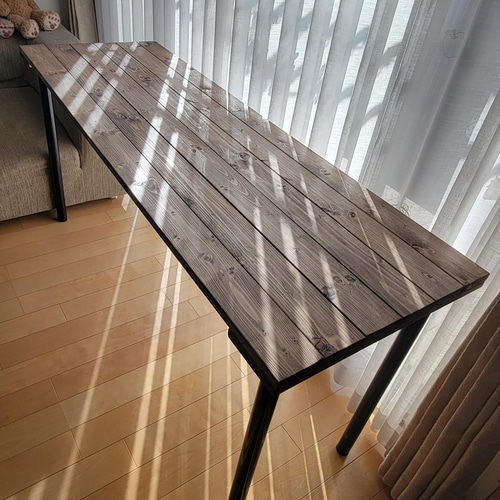 オーダーメイド】テーブル二脚セット ウォールナットワックス塗装