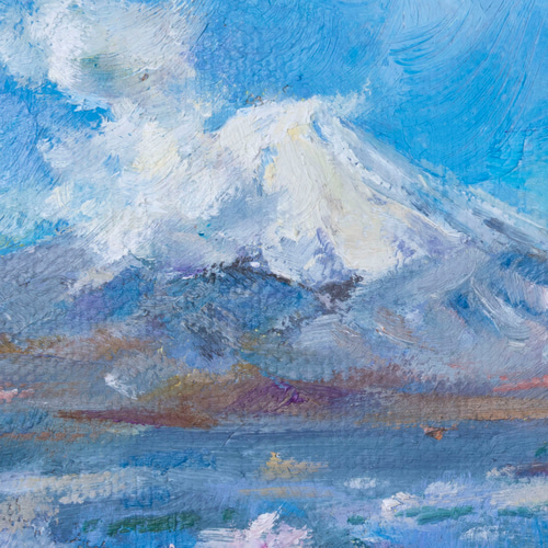 No.356 原画 絵画 富士山 紫富士 風景画 富士 開運絵画 - メルカリ