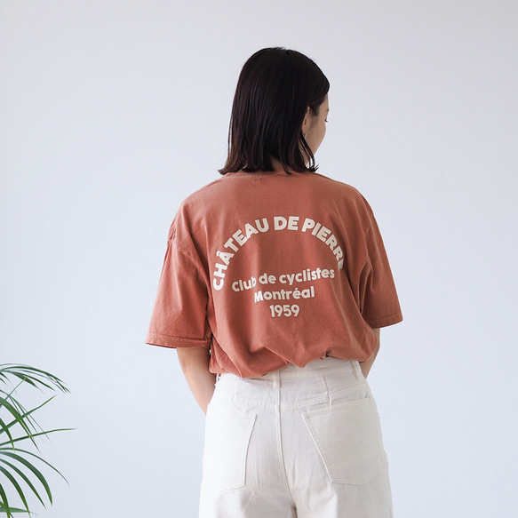 【ユニセックス】くすみカラーロゴTシャツ オレンジ(半袖) 8枚目の画像
