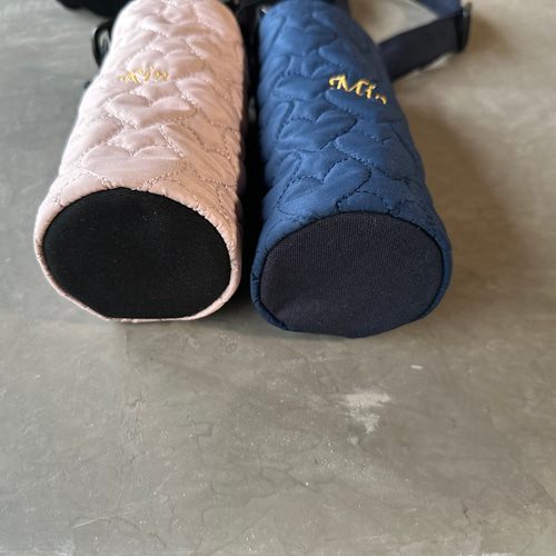 Nerori Rose》ハートキルティング 水筒カバー 【肩紐カバー付きも可能