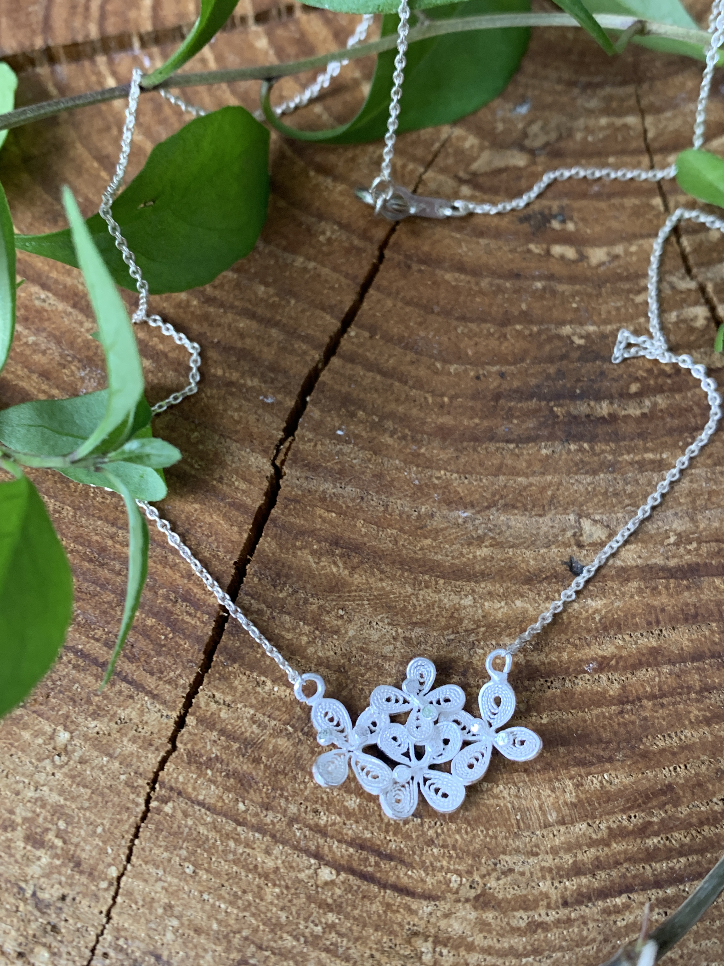 銀木犀の銀線細工