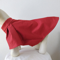 ［ご予約品］綿ギャバストレッチ生地を使ったラグランスリーブコート・犬服 3枚目の画像
