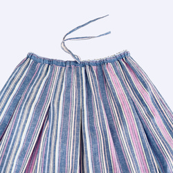 ロングプリーツスカート　* Cotton Linen Candy stripe * 9枚目の画像