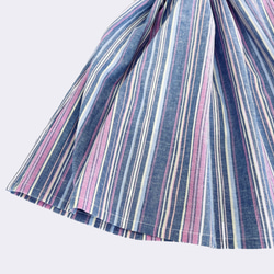 ロングプリーツスカート　* Cotton Linen Candy stripe * 11枚目の画像