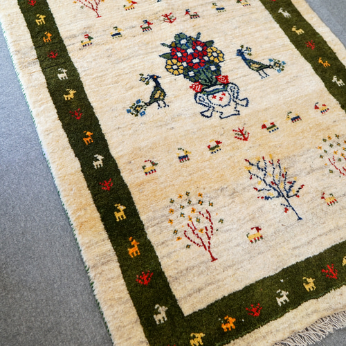 150×100cm 【手織り ペルシャ絨毯 ギャッベ】ギャベ 手織り絨毯 150×100cm 【手織り ペルシャ絨毯 ギャッベ】ギャベ 手織り絨毯