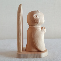 木彫り　お地蔵様　青森ひばの小さめ置物 5枚目の画像