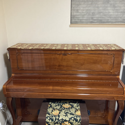 インテリアピアノ・88鍵電子ピアノカバー/ウィリアムモリス「ピンパーネル」新色使用 3枚目の画像