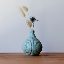 彩泥一輪挿し　ブルー 1枚目の画像