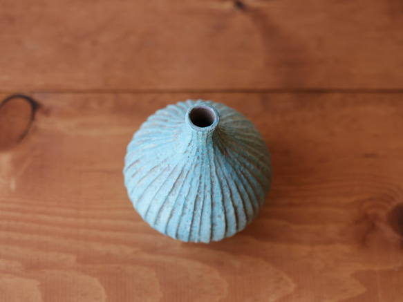 彩泥一輪挿し　ブルー 3枚目の画像