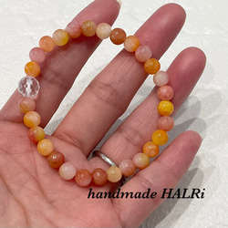 天然石ブレスレット419◇水紋虎牙天珠×水晶 ブレスレット HALRi 通販