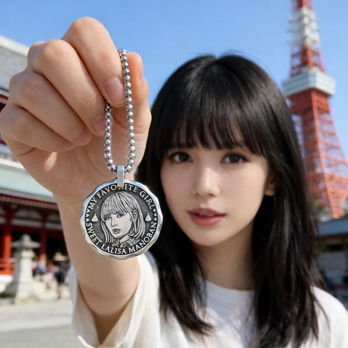 子ども写真から作る】純銀SV999似顔絵ペンダント｜七五三・誕生日・名