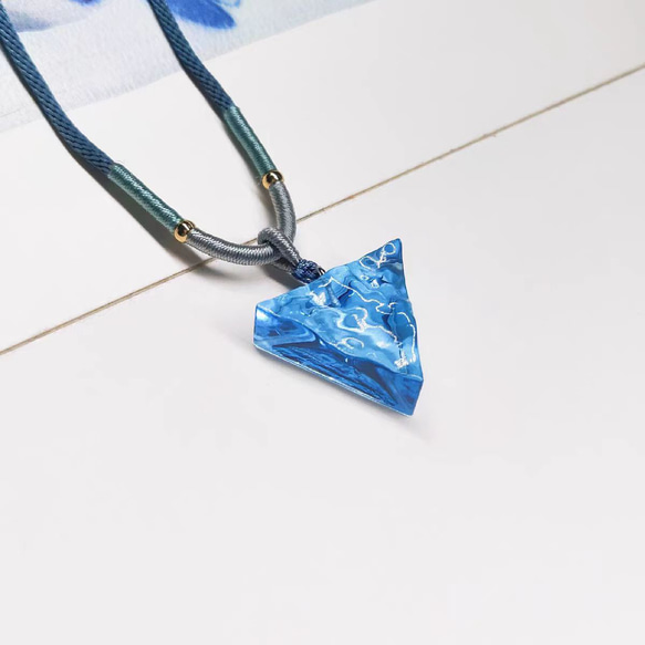 ハンドメイド レジン ネックレス レジンアクセサリー 海 海