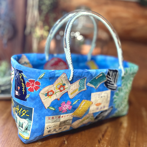 はいからさんの一閑張りかご はいからさんの一閑張りかごバスケット - Japanese Indigo かご