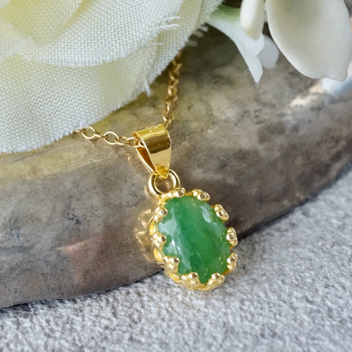 k18 SILVER デザイン 翡翠 ペンダント 5月誕生石 翡翠（ヒスイ・ジェード）ペンダントトップ 18kgp