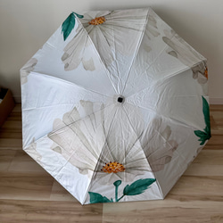 日傘 雨傘 折りたたみ傘 ３つ折り傘 骨8本 晴雨兼用 完全遮光 UVカット UPF50 マルチカラー3 4枚目の画像