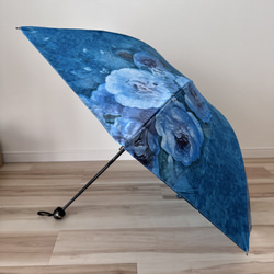 日傘 雨傘 折りたたみ傘 ３つ折り傘 骨8本 晴雨兼用 完全遮光 UVカット UPF50 マルチカラー4 2枚目の画像