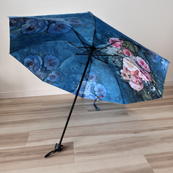 日傘 雨傘 折りたたみ傘 ３つ折り傘 骨8本 晴雨兼用 完全遮光 UVカット UPF50 マルチカラー4 1枚目の画像
