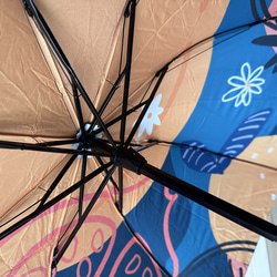 日傘 雨傘 折りたたみ傘 ３つ折り傘 骨8本 晴雨兼用 完全遮光 UVカット UPF50 マルチカラー6 5枚目の画像