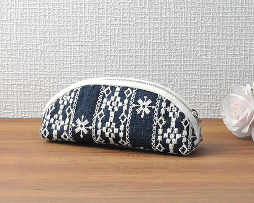 【リネン刺繍　さ。様オーダー専用ページ】マルチクロス　メガネケース ヒロ様オーダー専用ページ】リネン刺繍 マルチクロス メガネケース