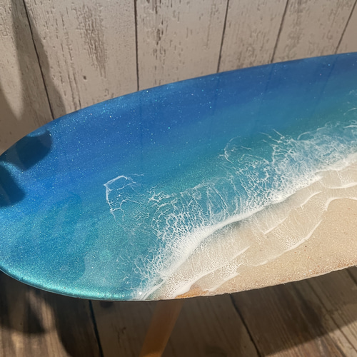 完売】サーフテーブル レジン レジンアート 海レジン 海