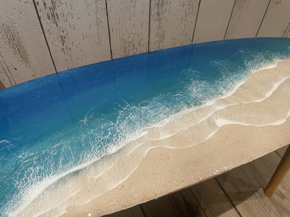 サーフテーブル　レジン　レジンアート　海レジン　海　テーブル　 8枚目の画像