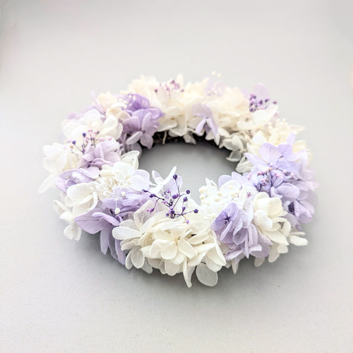 紫陽花リース◇ハーフリース◇プレゼント 紫陽花リース◇ハーフリース◇プレゼント