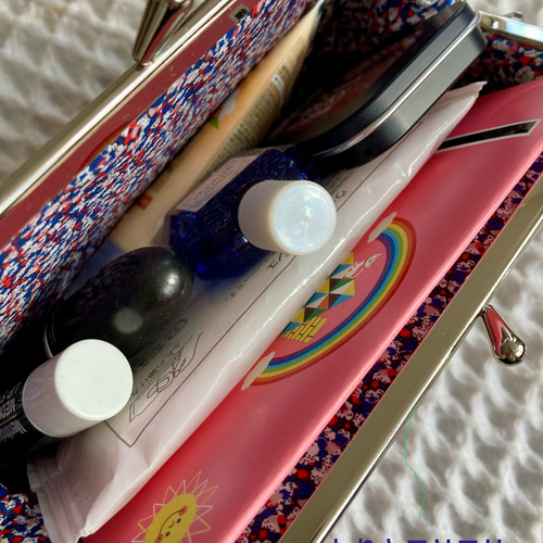 横長タイプ ミナペルホネンのパッチワークの可愛いがま口