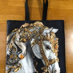 ハンドメイド ぺたんこトートバッグ キャスキッドソン生地 ポート