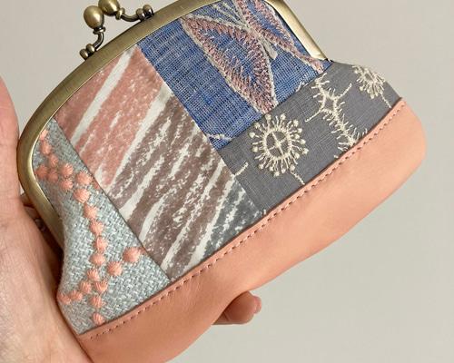 ミナペルホネン　親子がま口 親子がま口＊ミナペルホネン×リバティ mina-perhonenの人気柄tambourin