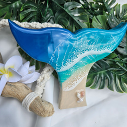 海のレジンアート・モンステラ レジン波アート モンステラ サイズ20×20 - cohne-101303 | minne byGMO