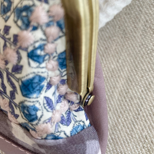 うさぎが可愛い親子がま口財布＊ミナペルホネン×リバティ mina