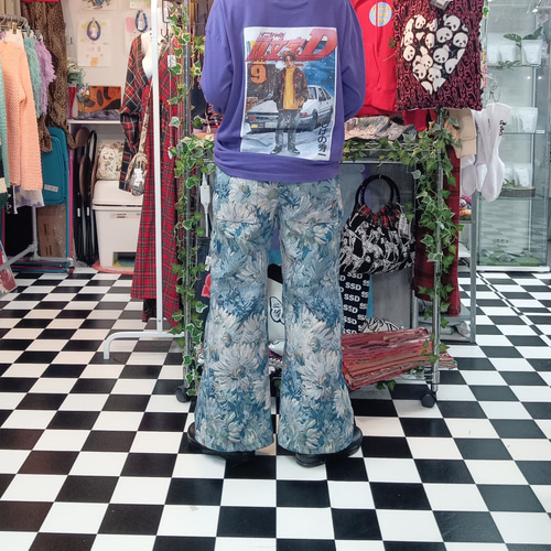 11AW AD2011 フラワー総柄 ゴブラン織 ワイドシルエット パンツ 11AW AD2011 フラワー総柄 ゴブラン織 ワイドシルエット パンツ 11AW