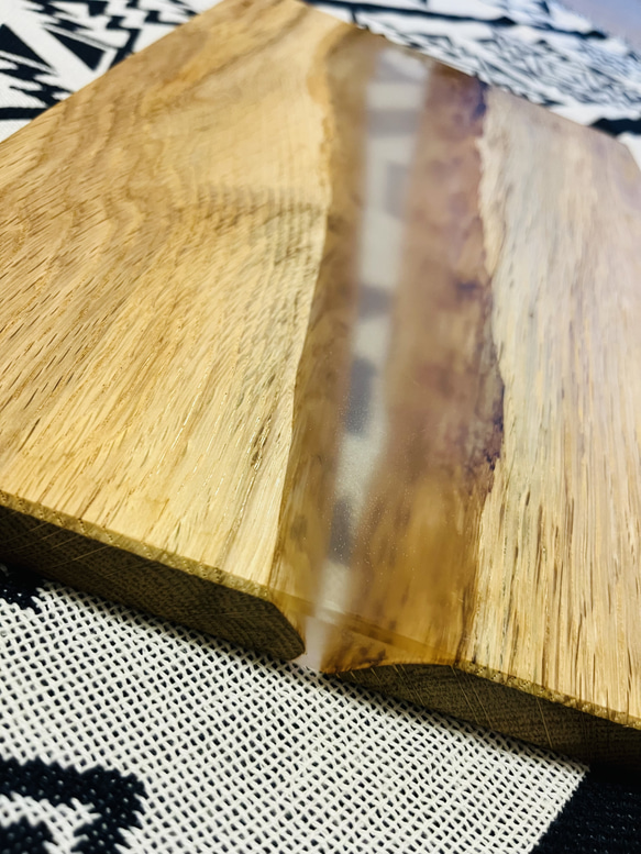 レジンボード 花台 カッティングボード ホワイトオーク 大皿 あっきー