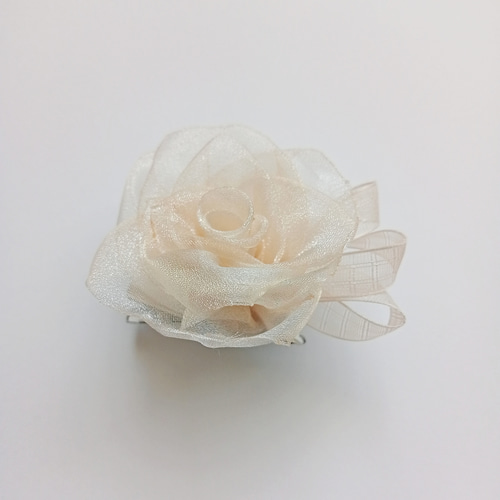 ラッピング無料☆華やかオーガンジーリボンの薔薇 1輪 2way