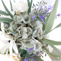 6月の誕生花 バラのキャスケード風クラッチブーケ【Bouquet】アーティシャルフラワー 6枚目の画像