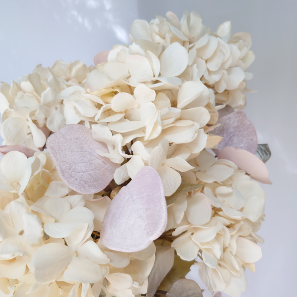 6月の誕生花 紫陽花のシンプルクラッチブーケ【Antique Bouquet】アーティシャルフラワー 9枚目の画像
